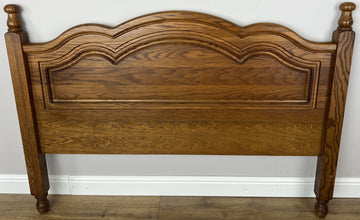 Headboard Vintage French Style Oak Double Bed Carved Headboard LOT 61840