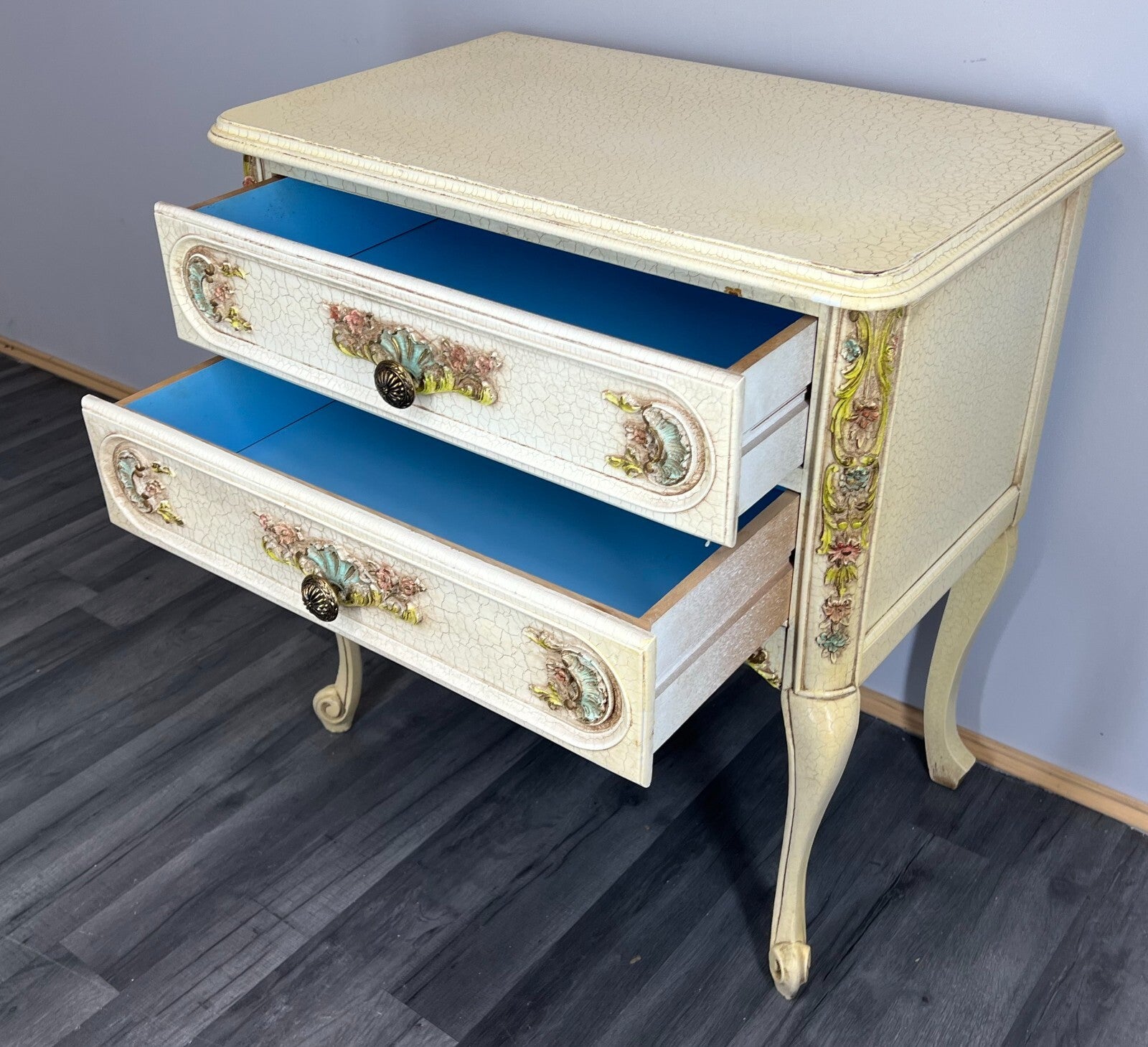 Chest of Drawers Vintage Shabby Chic French Louis 2 Drawers Sideboard LOT 24907