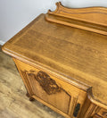 Sideboard Vintage French Louis Style Oak 4 Door Cupboard Carved Cabinet LOT 636214
