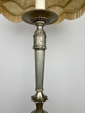 Floor Lamp Vintage French Ornate Metal Standing Lamp with Tassel Shade LOT 60877