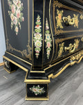 Cabinet Vintage French Style Painted Floral 3 Drawer Chest Sideboard LOT 43979