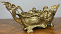 French Art Nouveau Jardiniere, Antique Brass Planter Brass Ornate LOT 46793