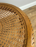 Coffee Table Vintage French Louis Style Oak Carved Cane Top Side Table LOT 48659