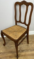 Dining Chairs Vintage French Louis Style Oak Rush Seat Set of 6 Chairs LOT 634812