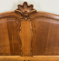 Bed Vintage French Louis Style Oak Double Bed Frame Carved Headboard LOT 47307