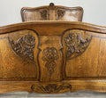 Bed Vintage French Louis XVI Double Bed Frame Oak Carved Headboard LOT 45873