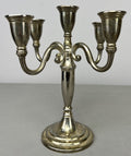 Pair of Candelabras Vintage French Style Metal Five Arm Candle Holders LOT 6481
