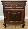 Bedside Table Vintage French Louis XVI Oak Cabinet Cupboard Nightstand LOT 62331