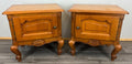 Pair of Bedside Tables Vintage French Louis Oak Nightstands Cabinets LOT 35180