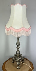 Lamp Vintage French Style Brass Ornate Table Lamp with Shade LOT 30202