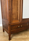 Wardrobe Antique French Oak Two Door Mirrored Carved Armoire Cabinet LOT 61449