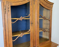 Bookcase Vintage French Louis Oak Glazed Display Cabinet Sideboard LOT 6546