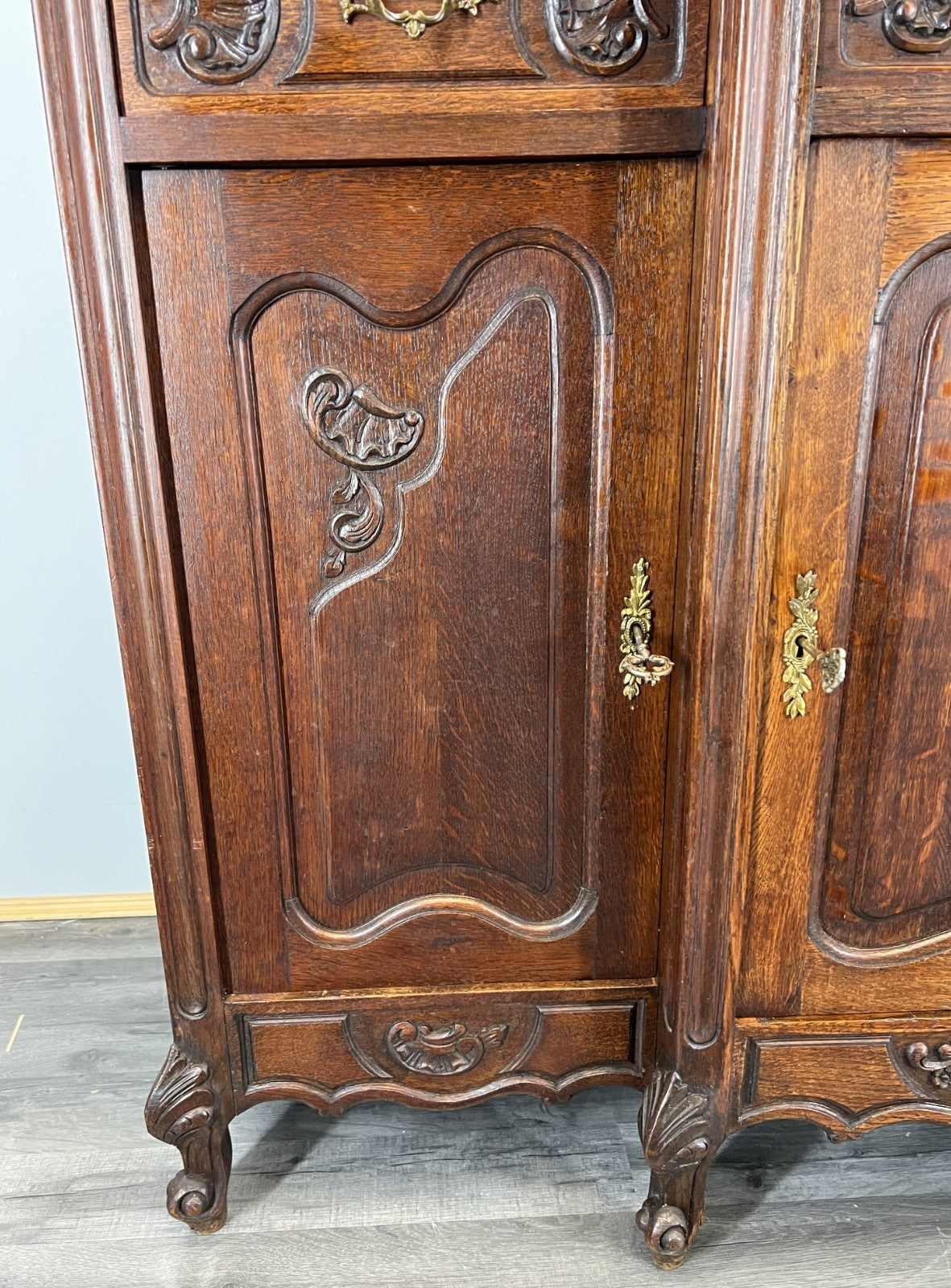 Sideboard Antique French Louis XVI Oak Cabinet Carved Cupboard LOT 45714