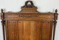 Bed Antique French Style Oak Double Bed Frame Carved Headboard LOT 615111