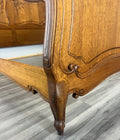 Bed Vintage French Louis XVI King Size Bed Frame Oak Carved Headboard LOT 46099