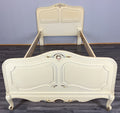 Bed Vintage French Shabby Chic Single Bed Frame Carved Headboard LOT 45960