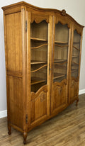 Bookcase Vintage French Louis XVI Oak Display Cabinet Carved Sideboard LOT 63132
