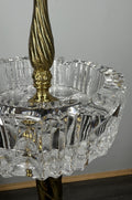 Vintage French Ashtray Stand Brass & Crystal Ornate Pedestal LOT 42328