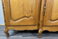 Wardrobe Vintage French Louis XVI Style Oak Four Door Armoire LOT 48128