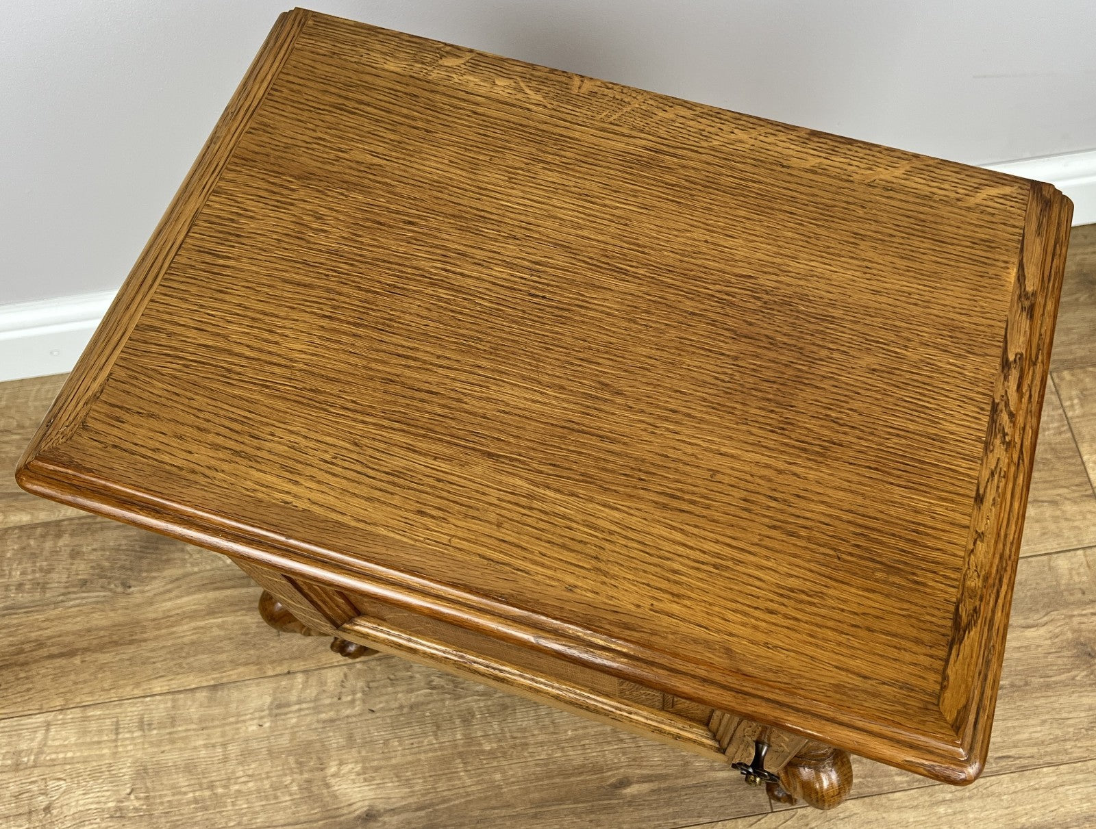 Pair of  Bedside Tables Vintage French Louis Oak Nightstands Cabinets LOT 491110