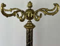 Standing Coat Hanger Vintage French Brass and Onyx 9 Hooks Coat Rack LOT 60753