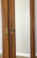 Wardrobe Antique French Style Oak Two Door Carved Mirrored Armoire LOT 61628