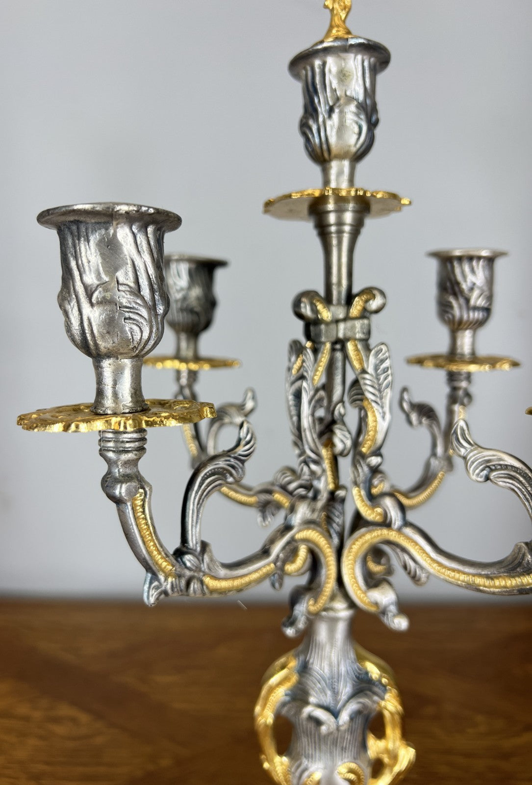 Lancini Imperial Ormolu Gilt Brass Mantle Clock with Candelabras  LOT 464118