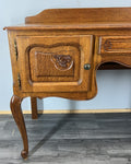 Cabinet Vintage French Louis XIV Oak Sideboard with Carved Cupboard LOT 45695