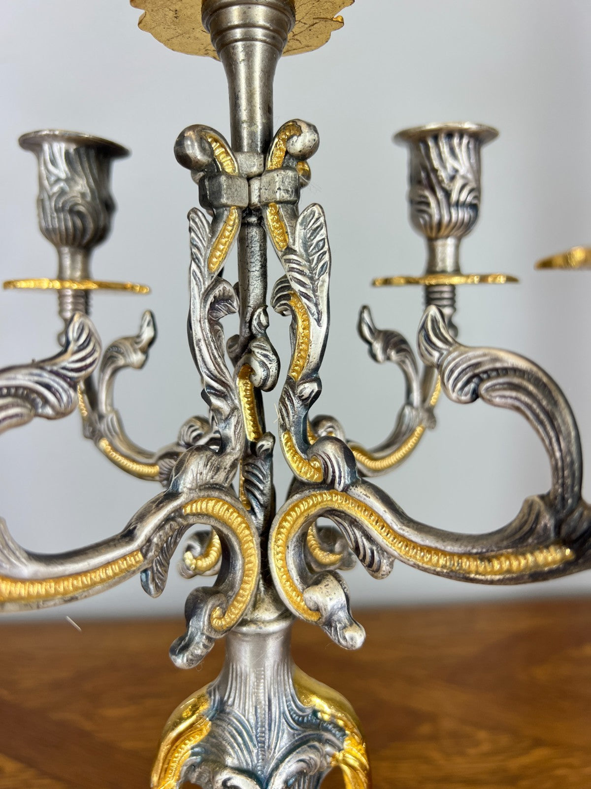 Lancini Imperial Ormolu Gilt Brass Mantle Clock with Candelabras  LOT 464119