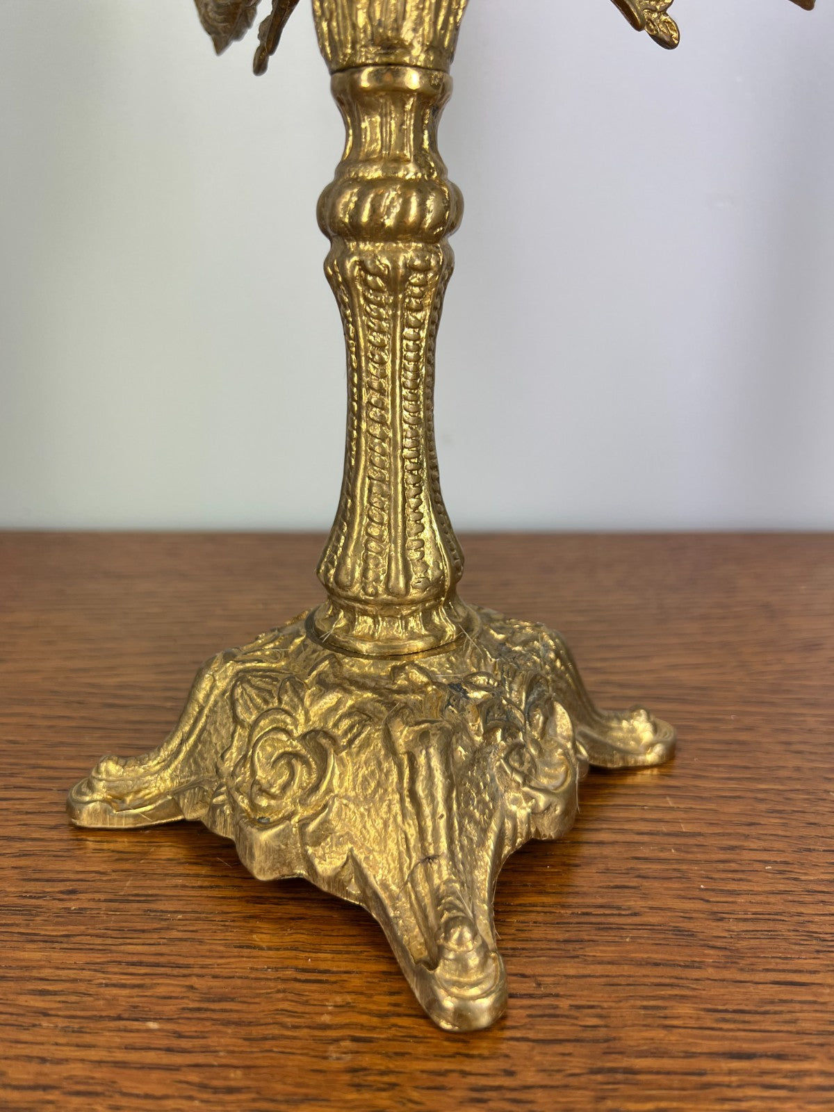 Candelabra Vintage Brass Five Arm Ornate Candle Holder LOT 4033