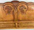 Bed Vintage French Louis XVI King Size Bed Frame Oak Carved Headboard LOT 46238
