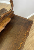 Vintage Dressing Table with Mirror French Oak Louis Vanity Table Makeup LOT 497614