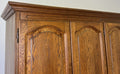 Wardrobe Vintage French Style Oak Four Door Carved Armoire Cabinet LOT 61582
