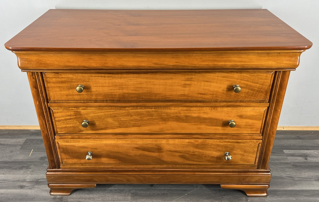 Chest of Drawers Vintage French Style 3 Drawer Brass Handles Cabinet LOT 43980