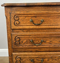 Chest of Drawers Vintage French Louis Oak 3 Drawers Carved Cabinet LOT 62704