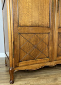 Wardrobe Vintage French Louis XVI Style Three Door Oak Carved Armoire LOT 64587