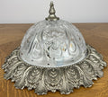Ceiling Lamp Vintage Brass Glass Flush Mount Pendant Light Fixture LOT 60502