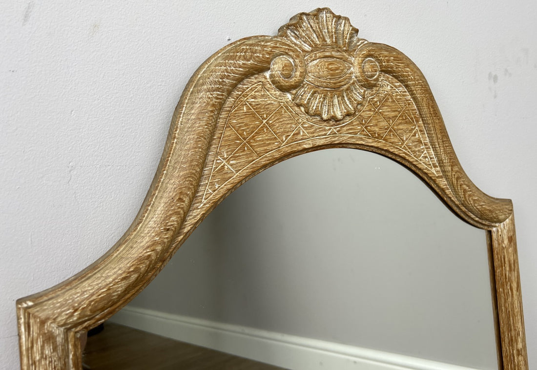 Mirror Vintage French Shabby Chic Oak Decorative Frame Wall Mirror LOT 62730