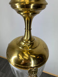Ceiling Lamp Vintage Brass Pendant Chandelier Frosted Glass Light LOT 52559