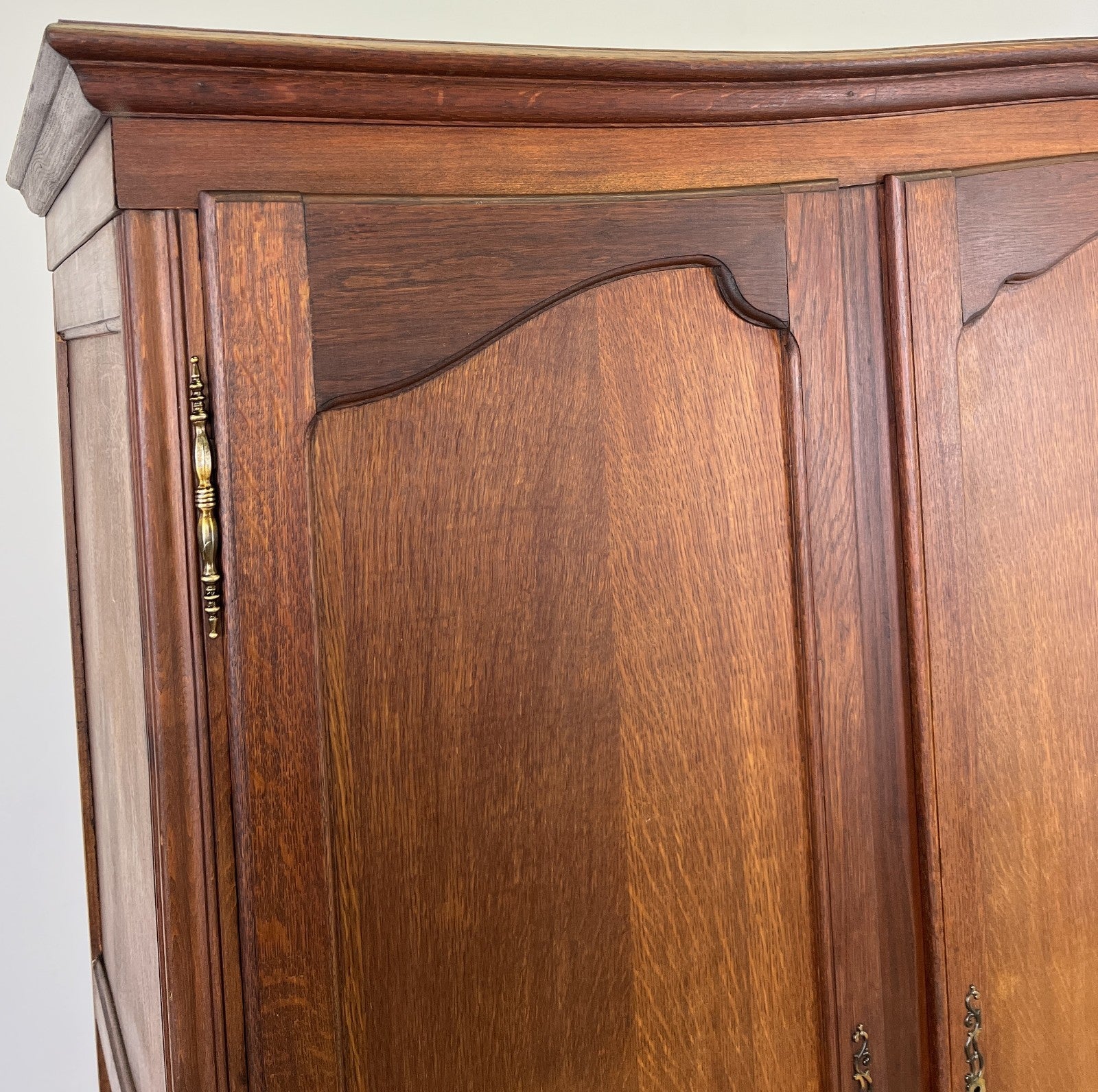 Wardrobe Vintage French Louis XVI Style Oak Three Door Carved Armoire LOT 61182