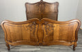 Bed Vintage French Louis XVI King Size Bed Frame Oak Carved Headboard LOT 46092