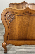 Bed Vintage French Louis XVI Double Bed Frame Oak Carved Headboard LOT 45913