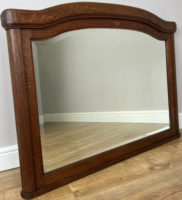 Mirror Antique French Style Oak Wall Mirror Carved Decorative Frame LOT 61410