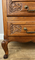 Chest of Drawers Vintage French Louis Oak 3 Drawers Carved Cabinet LOT 62536
