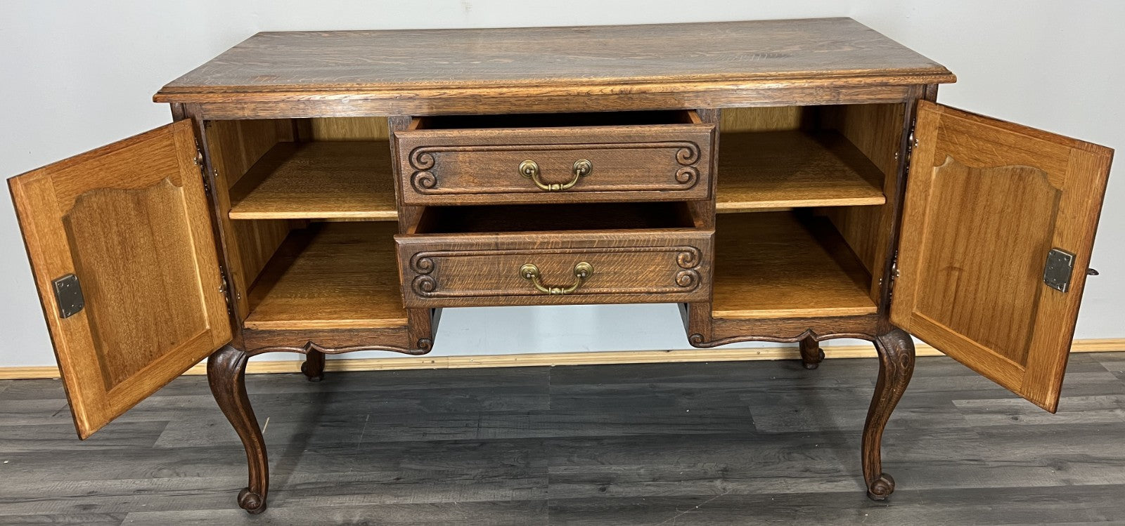 Cabinet Vintage French Louis XVI Style TV stand Desk Oak Sideboard LOT 451611