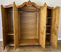 Wardrobe Vintage French Louis XVI Style Oak Four Door Carved Armoire LOT 6491