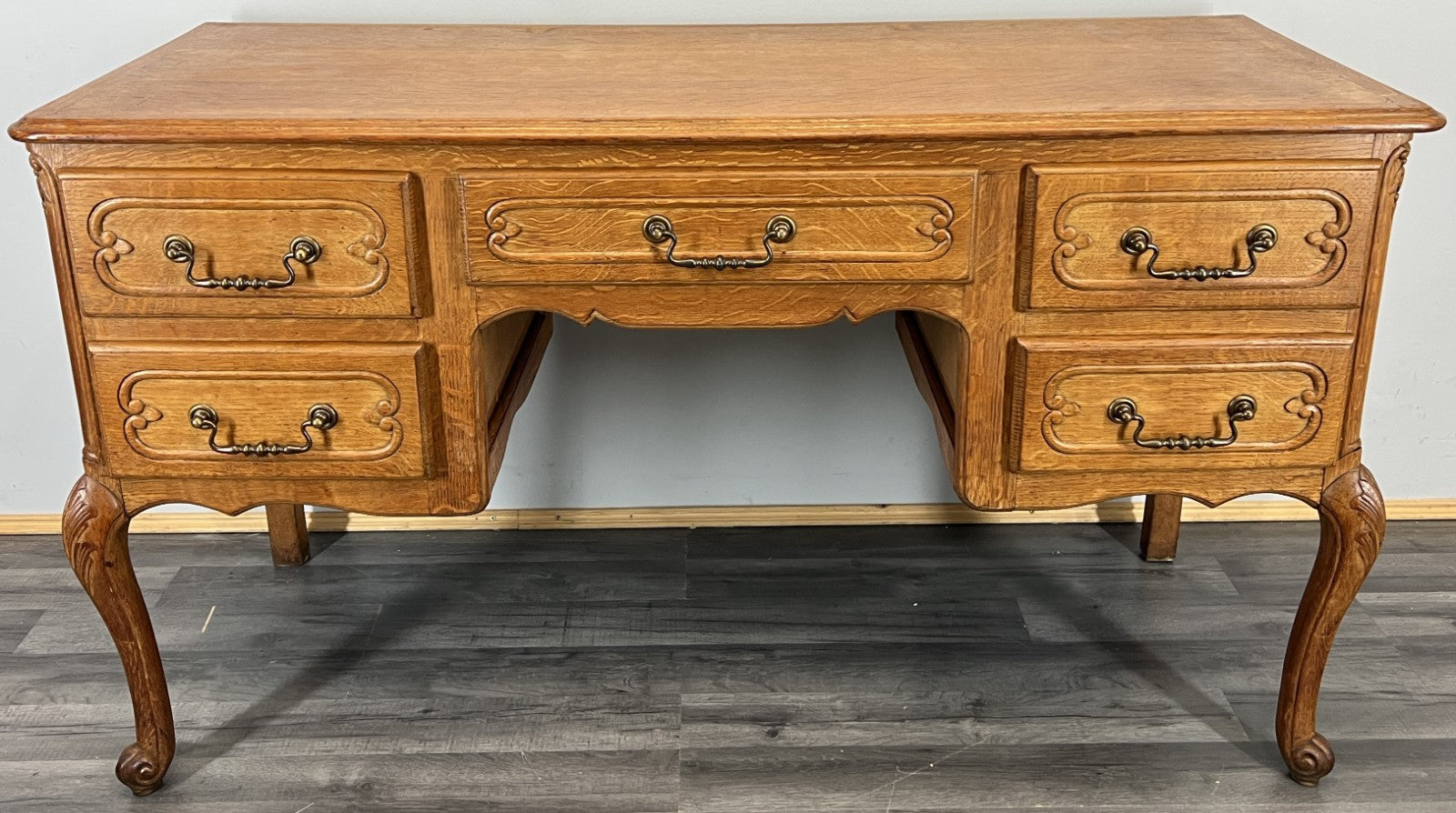 Cabinet Vintage French Louis XVI  TV stand  Carved Desk Oak Sideboard LOT 45152