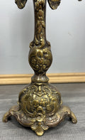 Candelabra Vintage French Brass 5 Arm Ornate Rococo Candle Holder LOT 42747