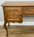 Cabinet Vintage French Louis XVI Style Carved Desk Oak Sideboard LOT 49251