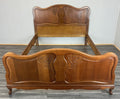 Bed Vintage French Louis XVI Double Bed Frame Oak Carved Headboard LOT 46100